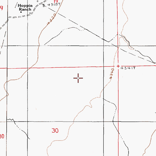 Topographic Map of Canyon Creek, NV