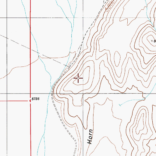 Topographic Map of Cape Horn, NV