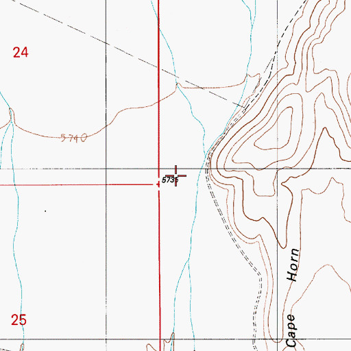 Topographic Map of Cape Horn Overland Stage Station, NV