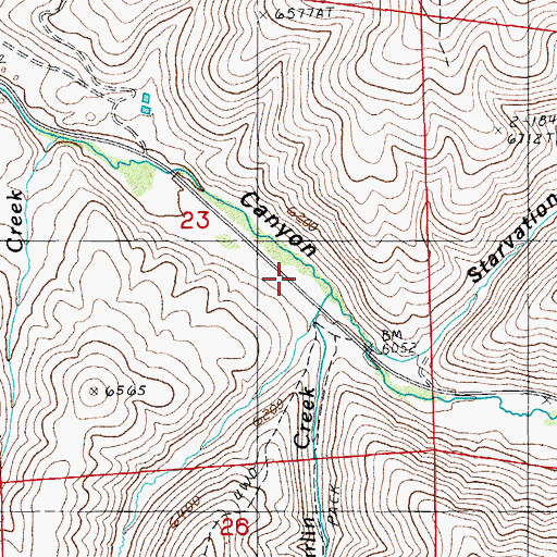 Topographic Map of Carlin Creek, NV