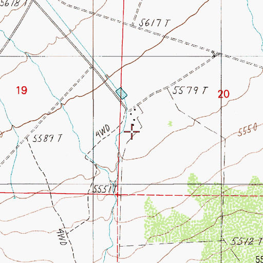 Topographic Map of Carseley Creek, NV