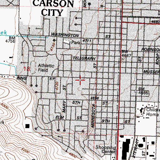 Topographic Map of Bordewich Bray Elementary School, NV