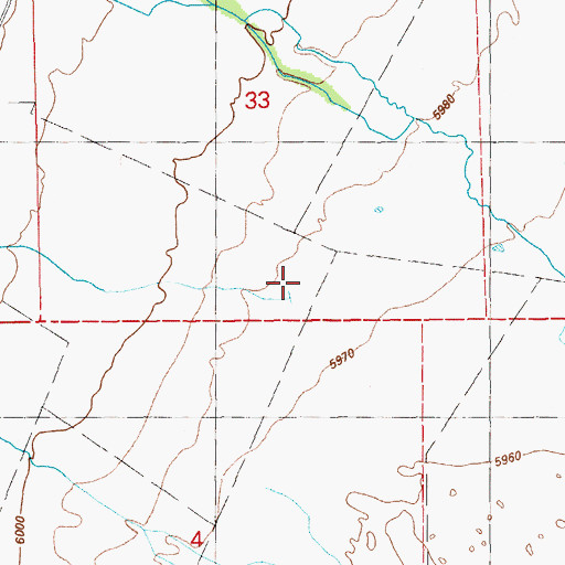 Topographic Map of Carter Creek, NV