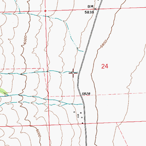 Topographic Map of Chase Creek, NV