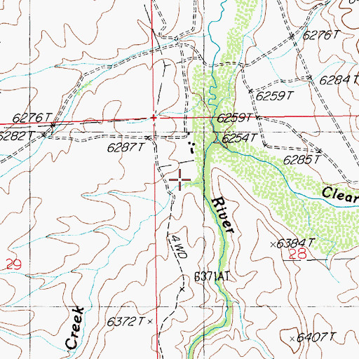 Topographic Map of Chicken Creek, NV