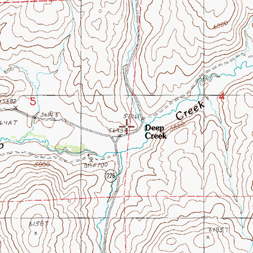 Topographic Map of Chicken Creek, NV