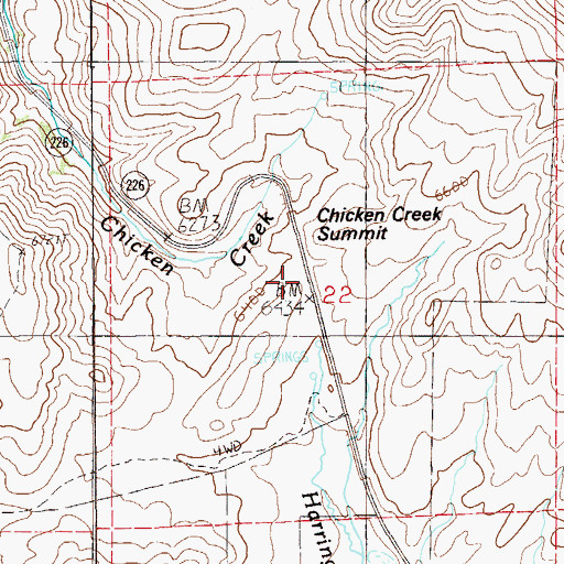 Topographic Map of Chicken Creek Summit, NV