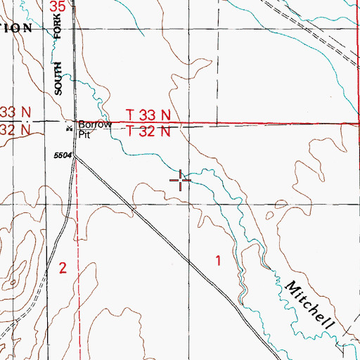 Topographic Map of Chimney Creek, NV
