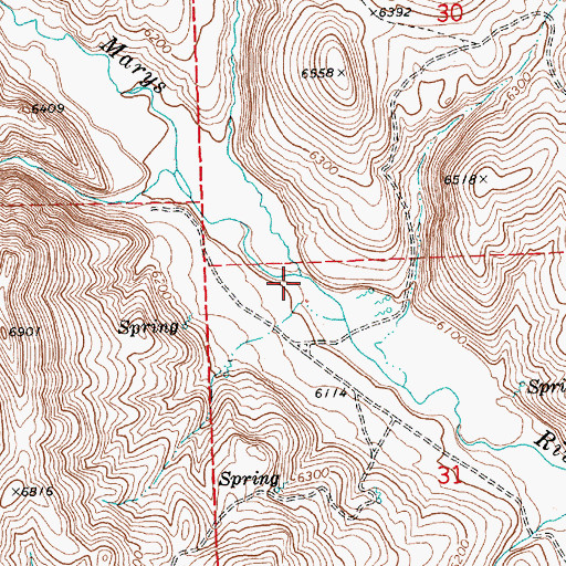 Topographic Map of Chimney Creek, NV