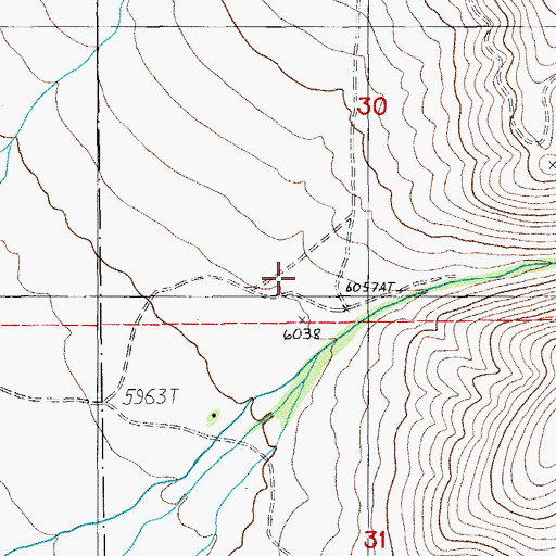 Topographic Map of China Creek, NV