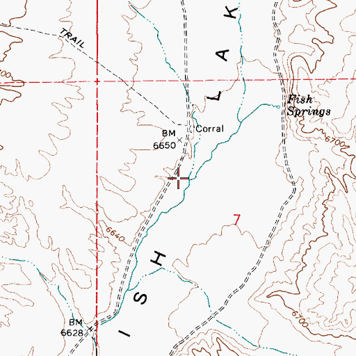 Topographic Map of Clear Creek, NV