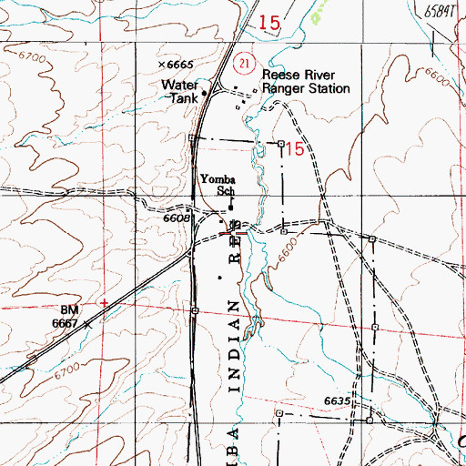 Topographic Map of Clear Creek, NV