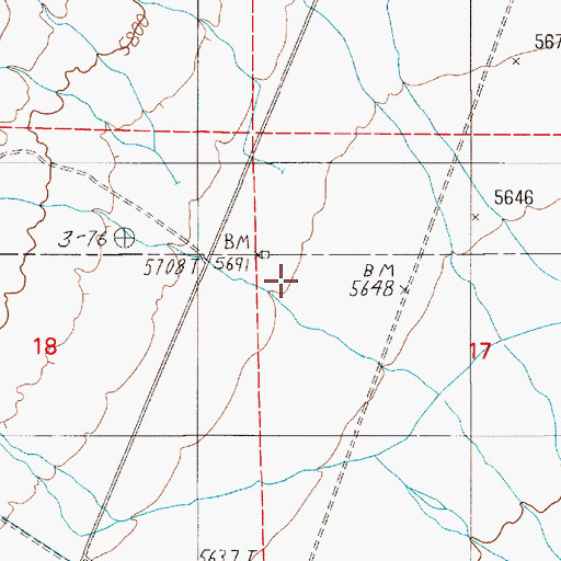 Topographic Map of Clear Creek, NV