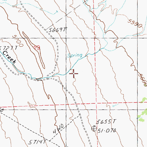 Topographic Map of Cleve Creek, NV