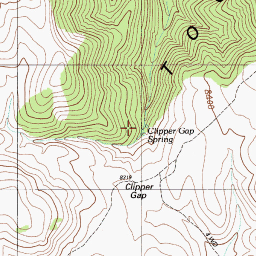 Topographic Map of Clipper Gap Spring, NV