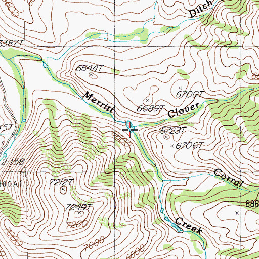 Topographic Map of Clover Creek, NV