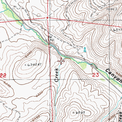 Topographic Map of Coal Creek, NV
