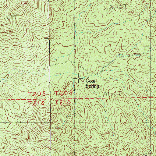 Topographic Map of Coal Spring, NV
