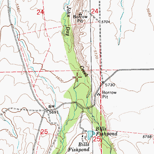 Topographic Map of Cold Creek, NV