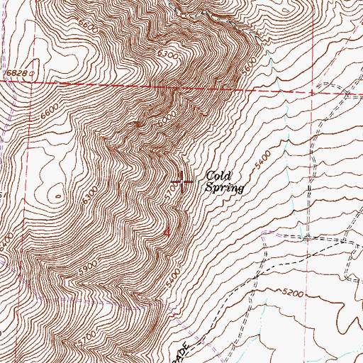 Topographic Map of Cold Spring, NV