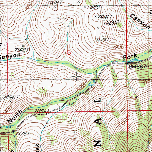 Topographic Map of Cole Canyon, NV