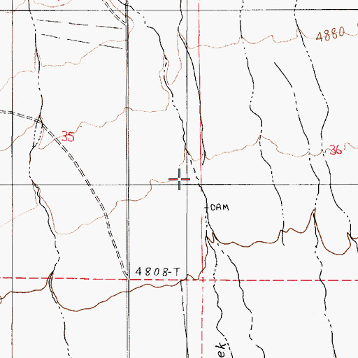 Topographic Map of Coleman Creek, NV
