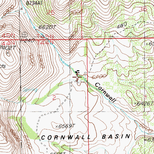 Topographic Map of Colvin Ranch, NV