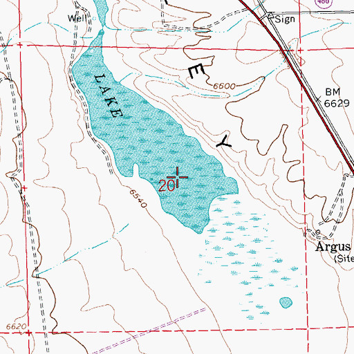 Topographic Map of Comins Lake, NV