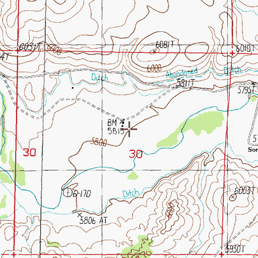 Topographic Map of Conway Stage Station, NV