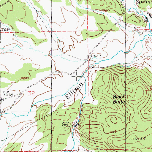 Topographic Map of Copper Creek, NV