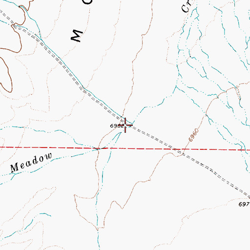 Topographic Map of Corcoran Creek, NV