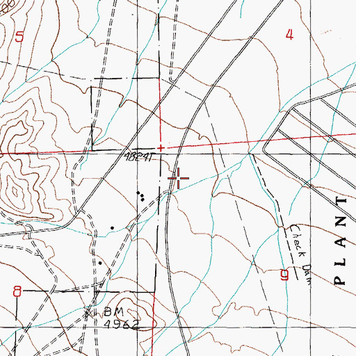 Topographic Map of Cory Creek, NV