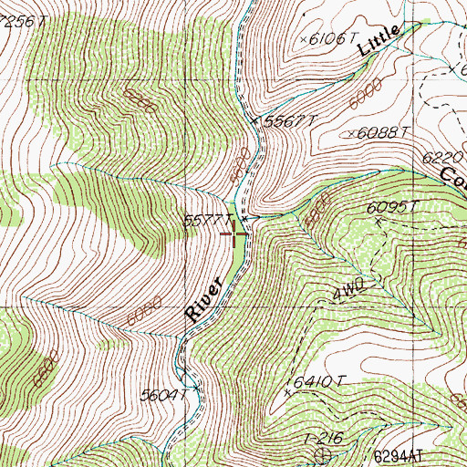 Topographic Map of Cottonwood Creek, NV