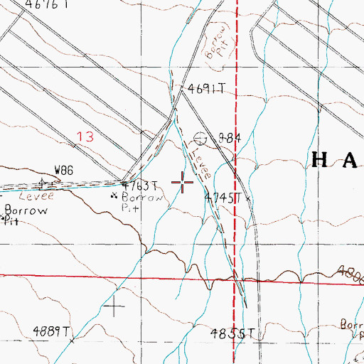 Topographic Map of Cottonwood Creek, NV