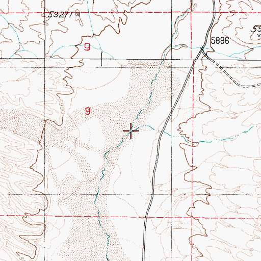 Topographic Map of Cottonwood Creek, NV