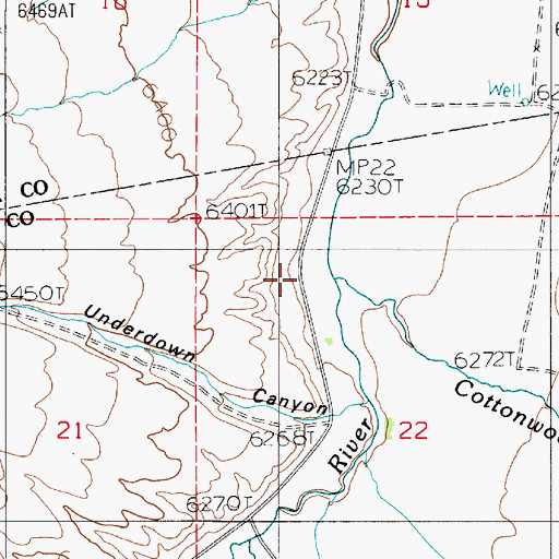 Topographic Map of Cottonwood Creek, NV