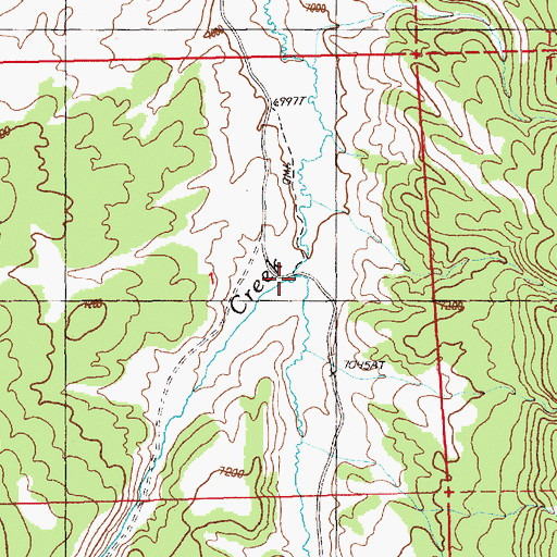 Topographic Map of Cottonwood Creek, NV