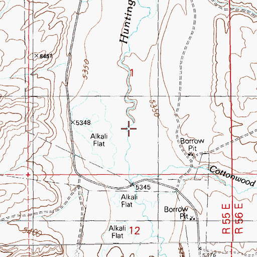 Topographic Map of Cottonwood Creek, NV