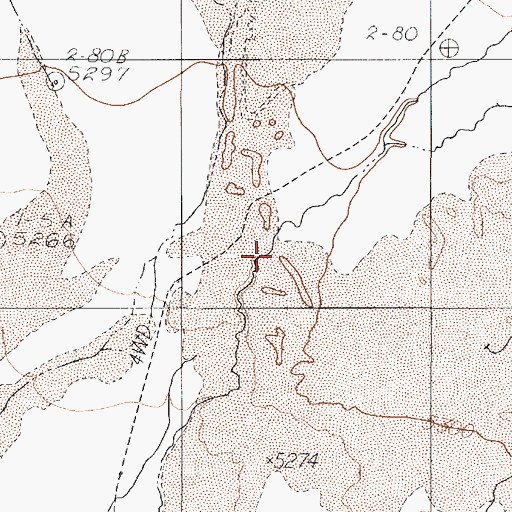 Topographic Map of Cottonwood Creek, NV