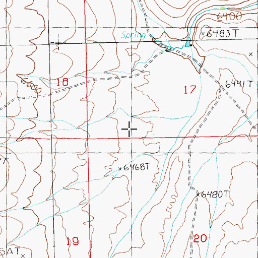 Topographic Map of Cottonwood Field, NV