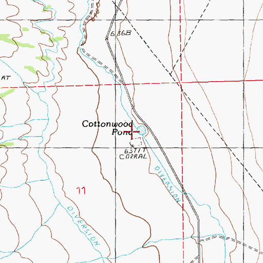 Topographic Map of Cottonwood Pond, NV