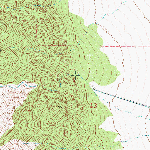 Topographic Map of Cove Canyon, NV