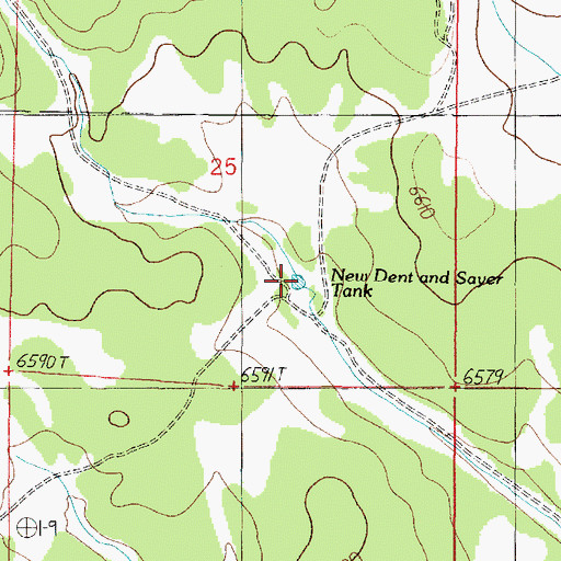 Topographic Map of New Dent and Sayer Tank, AZ