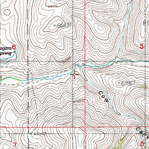 Topographic Map of Cow Canyon, NV