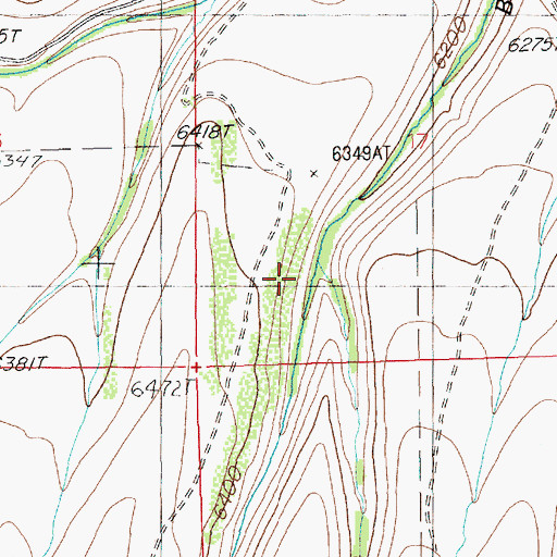 Topographic Map of Cow Creek, NV