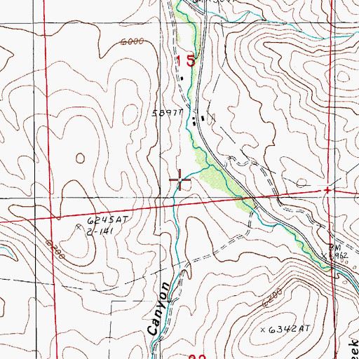 Topographic Map of Coyote Canyon, NV
