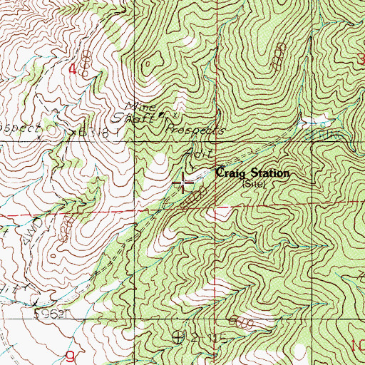 Topographic Map of Craig Station, NV