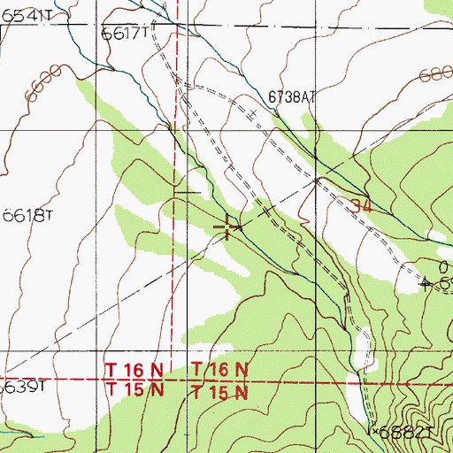 Topographic Map of Crane Canyon, NV