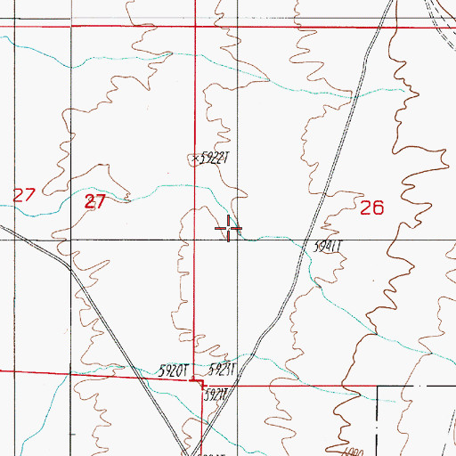 Topographic Map of Crow Canyon, NV