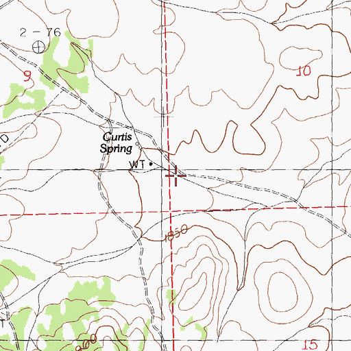 Topographic Map of Curtis Spring, NV